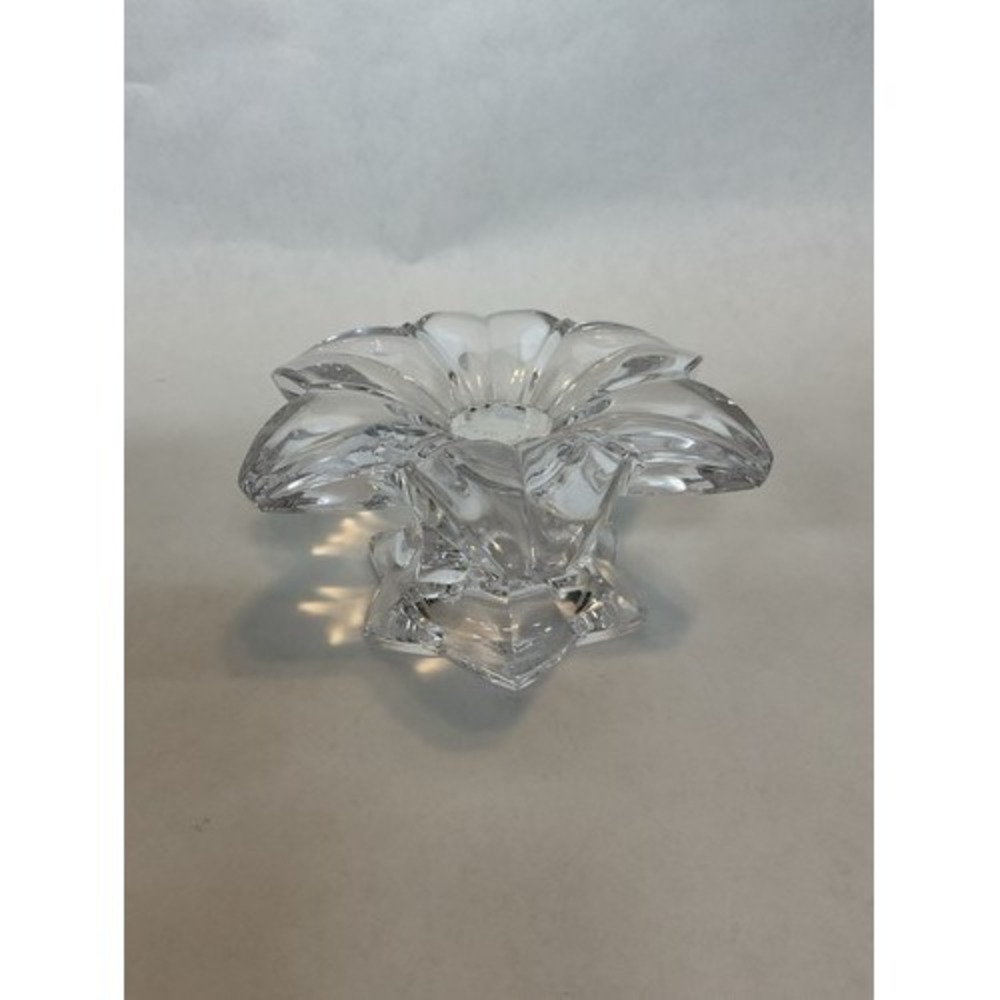 Vintage Mikasa Flower Candle Holder Japan Collectible Crystal Romantic 2"